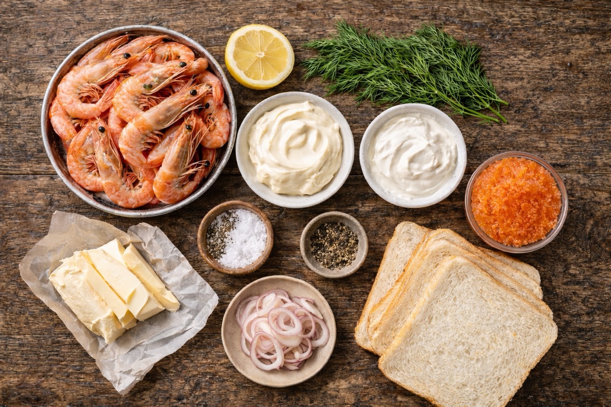 Lyxig Toast Skagen med löjrom